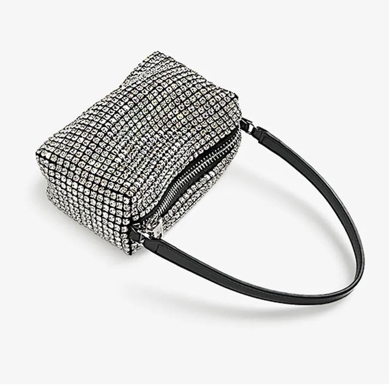 2022 AW New Rhinestone Handbag for Women Bag Diamonds Shoulder Bag Purse Ladies Female Crossbody Bag shining diamond bag - Executive-Skincare