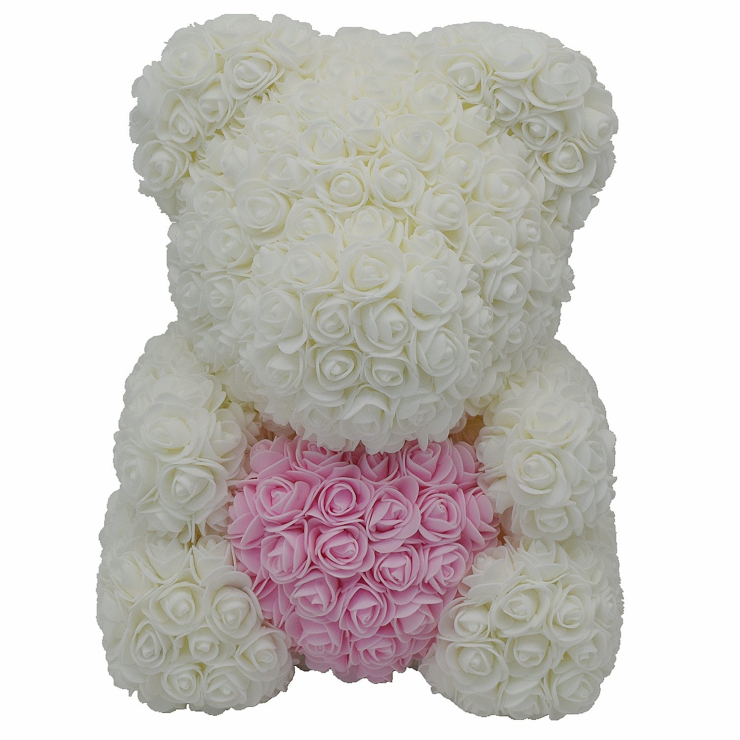 DropShipping 40cm 16Inches Rose Bear Artificial  Foam Flower Handmad Teddy For Women Valentine&#39;s Wedding Birthday Christmas Gift - Executive-Skincare