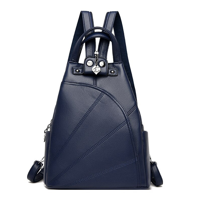 2022 New Women Waterproof Anti-theft Leather Backpacks Bags For Girls Female Shoulder Bag Multifunction Travel Backpack Mochilas - Executive-Skincare