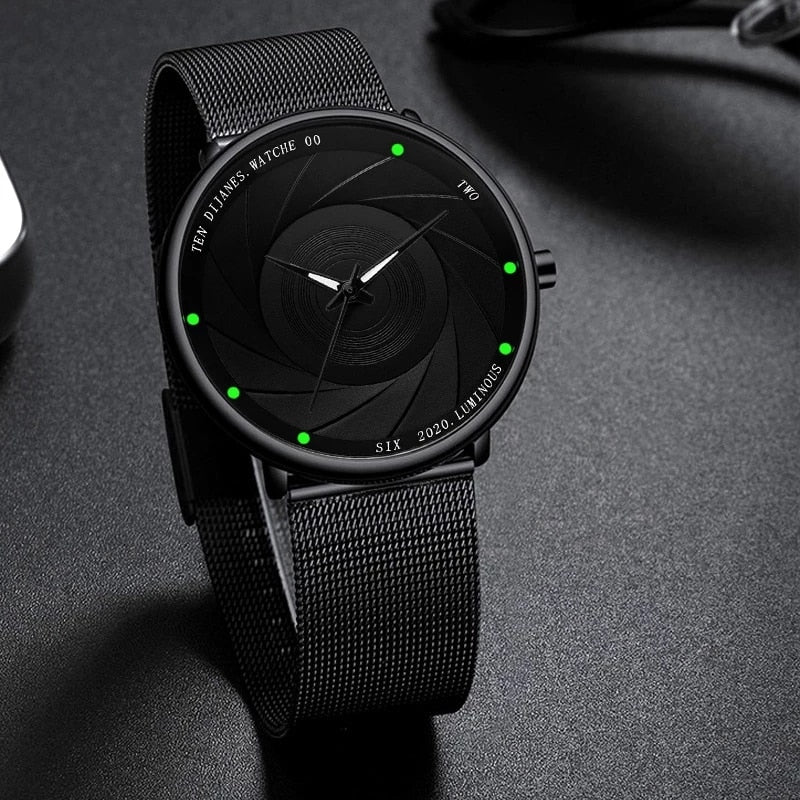 2022 Minimalist Mens Fashion Watches Ultra Thin Stainless Steel Mesh Belt Quartz Wrist Watch Men Business Watch Montre Homme - Executive-Skincare