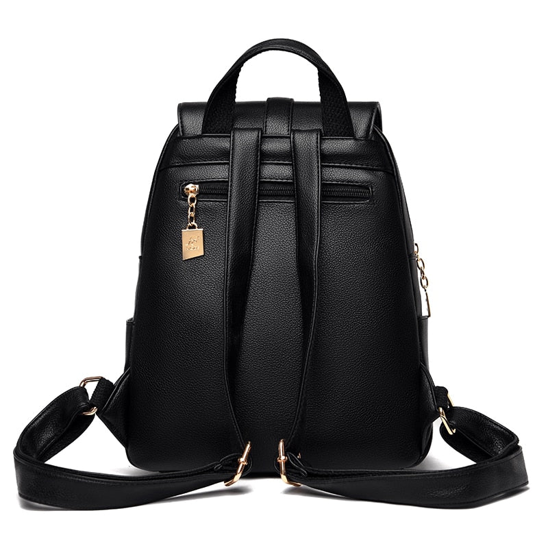 Summer 2021 Women Leather Backpacks Fashion Shoulder Bags Female Backpack Ladies Travel Backpack Mochilas School Bags For Girls - Executive-Skincare