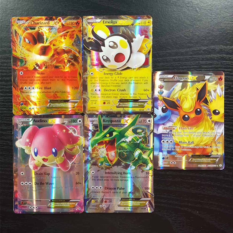 60PCS Pokemon Cards TAKARA TOMY Game VMAX GX EX MEGA English Trading Booster Box Shining Card Kids Collection Battle Toys Gift - Executive-Skincare