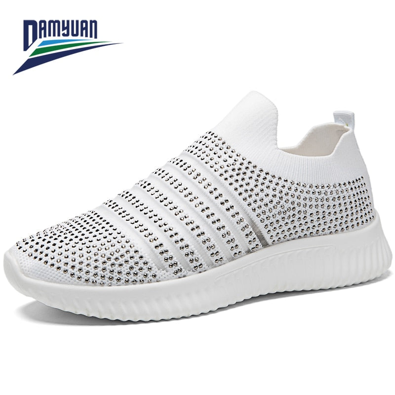 Damyuan Women&#39;s Soft Sock Sneakers Plug Breathable Comfortable Flat Shoes Women Walking Jogging Ladies Shoes Casual Shoes 35-43 - Executive-Skincare