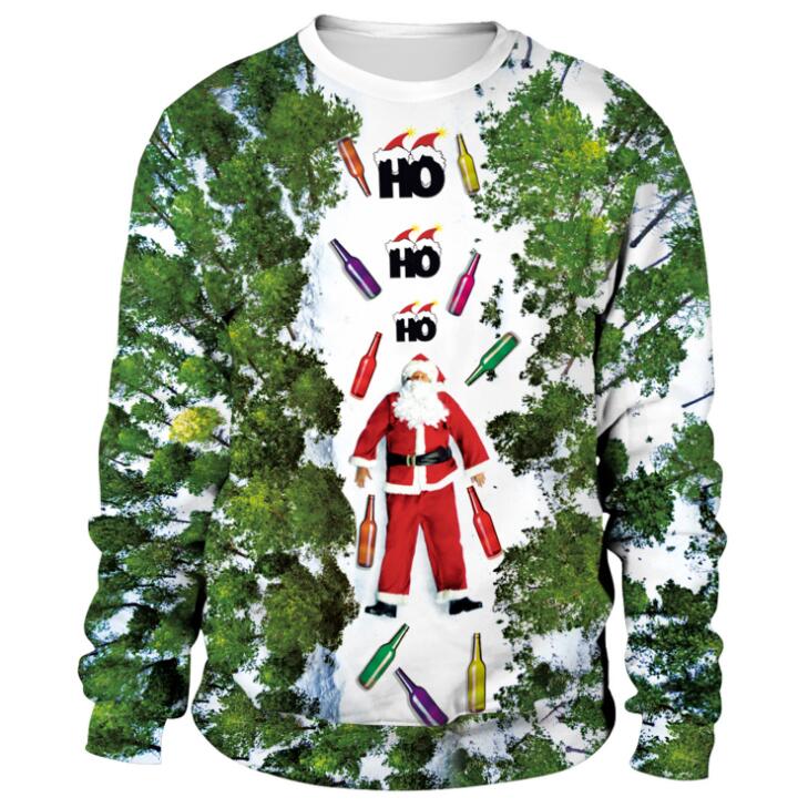 Unisex 2021 Ugly Christmas Sweater For Holidays Santa Elf Christmas Funny Fake Hair Sweater Autumn Winter Blouses Clothing - Executive-Skincare