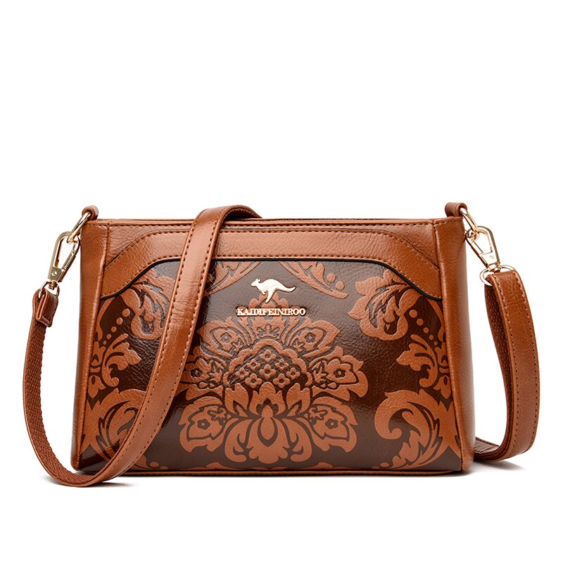 2021 New Flower Pattern Designer Ladies Shoulder Bag Letter Design Women&#39;s Bags High Quality PU Leather Women Messenger Bags Sac - Executive-Skincare