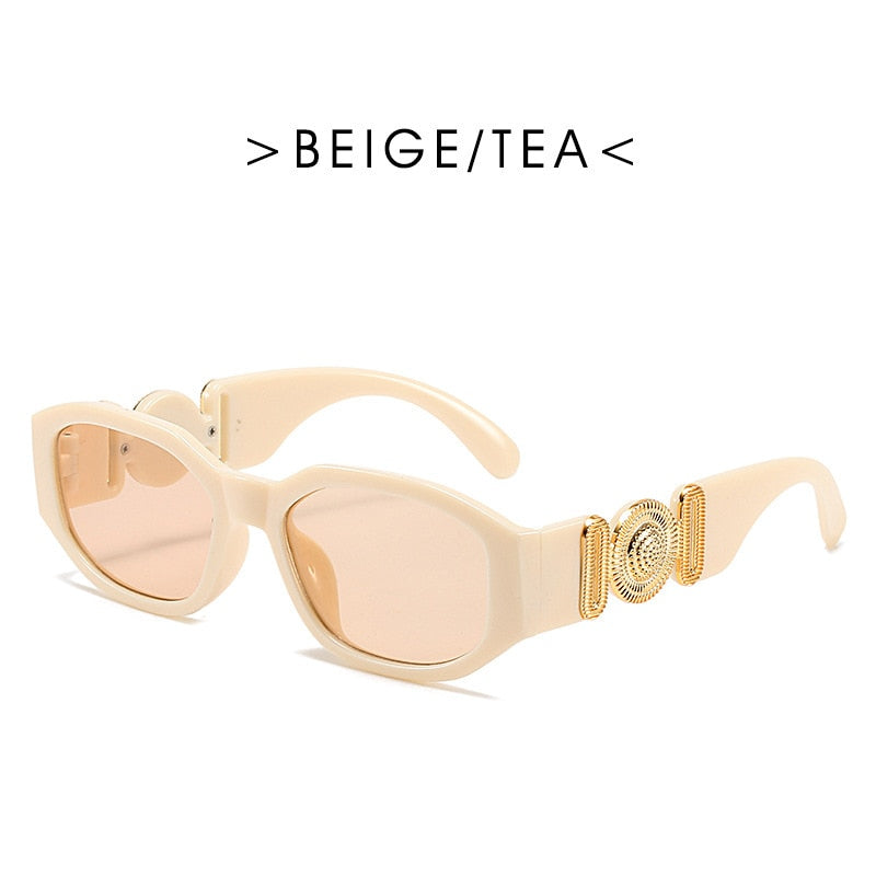 Fashion Brand Design Vintage Small Rectangle Sunglasses Women Men Retro Cutting Lens Gradient Square Sun Glasses Female UV400 - Executive-Skincare