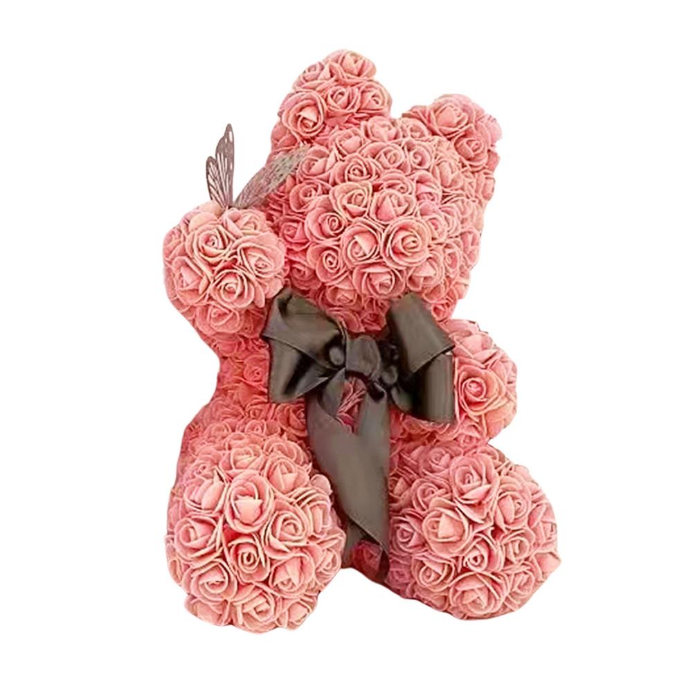 RoseBear Christmas Gift Christmas Decoration Valentine&#39;s Day Gift Rose Flower Bear Birthday Gift Teddy Bear Simulation Rose - Executive-Skincare