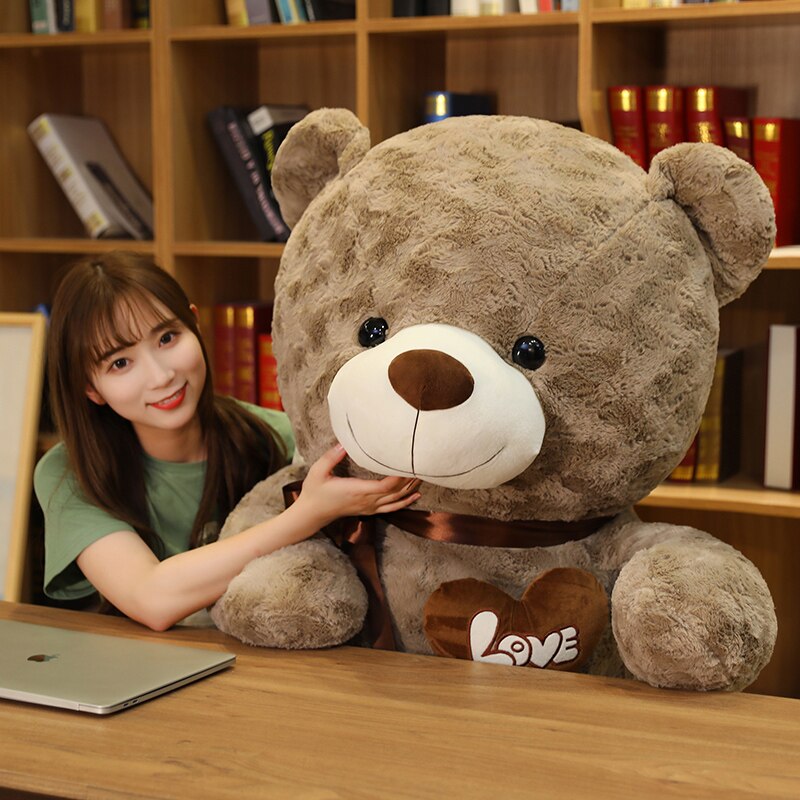 Nice New Hot High Quality 2 Colors Teddy Bear With Love Stuffed Animals Plush Toys Doll Pillow Kids Lovers Birthday Baby Gift - Executive-Skincare