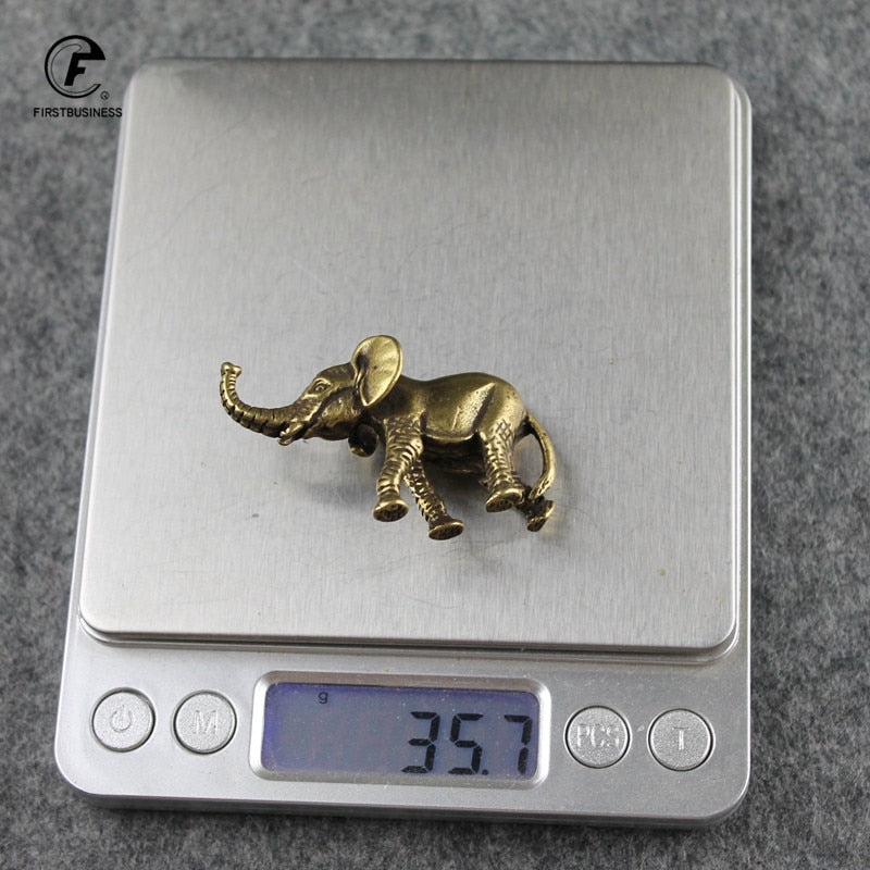 Everyday Collection Lucky Elephant Figurines Solid Copper Animal Ornaments Home Decor Tabletop Decoration Souvenir Crafts Gifts - Executive-Skincare