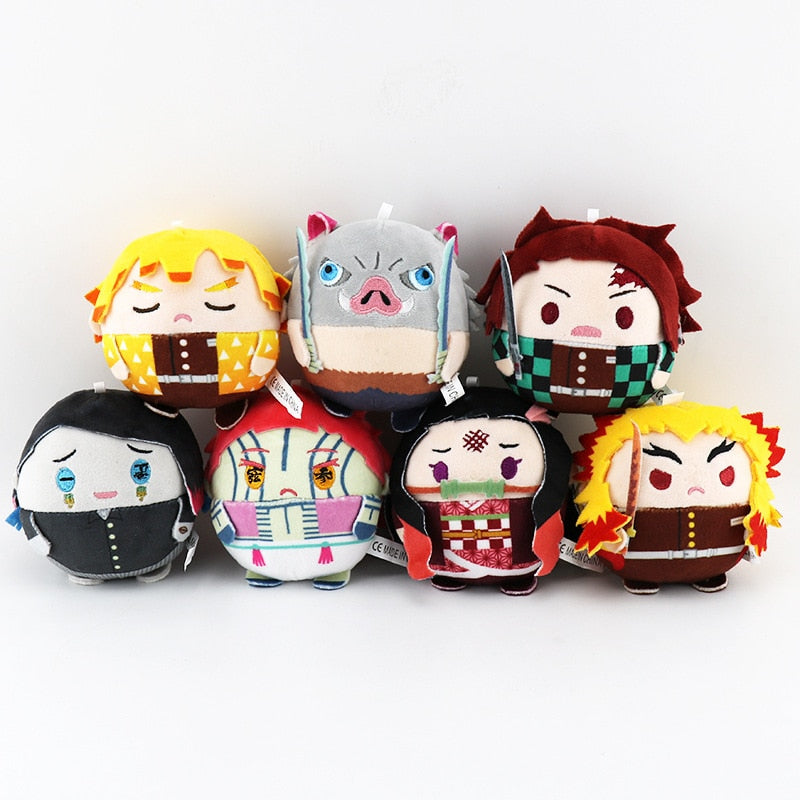 Jujutsu Kaisen Plush Toys Doll Cute Fat Type Yuji Gojo Kugisaki Megumi Nanami Sukuna Stuffed Toy Demon Slayer Pendant Gifts 10cm - Executive-Skincare