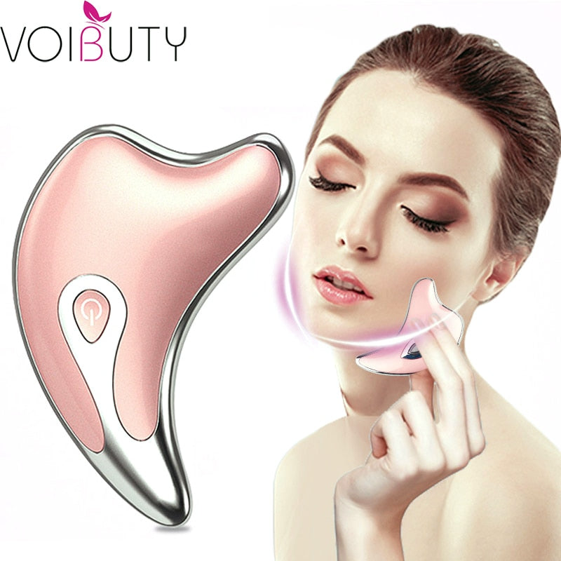 High Frequency Face "V" Shaping Massager Electric Dolphin Face Neck Scraper Tighten Lifting Body Slimming