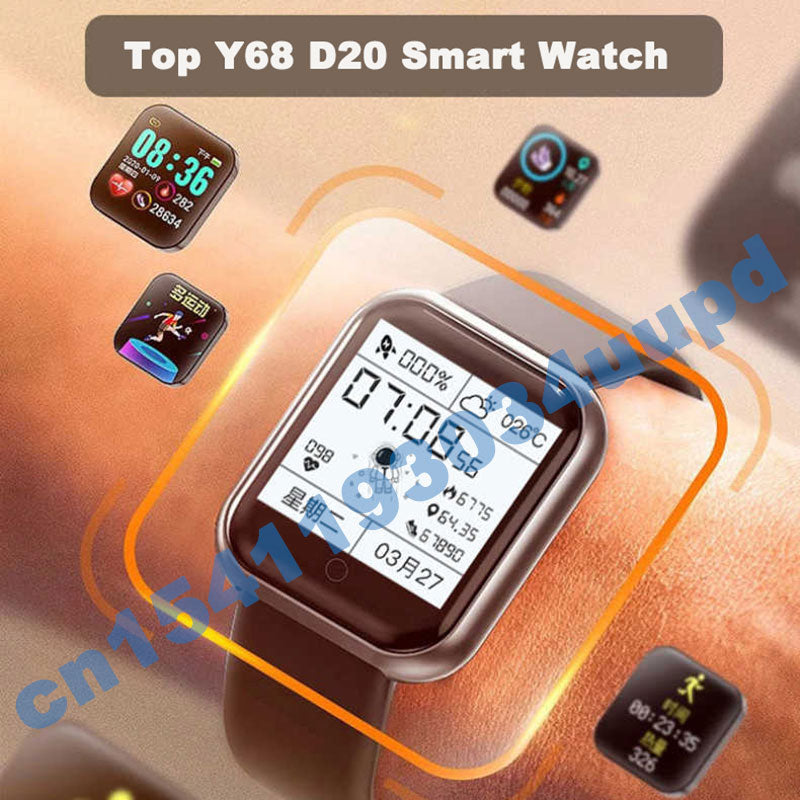 Wholesale 10PC Y68 D20 Smart Watch Male Female Free Shipping Put Photo Heart Rate Waterproof Best Smart watch IWO 13 Y68/D20 Pro - Executive-Skincare