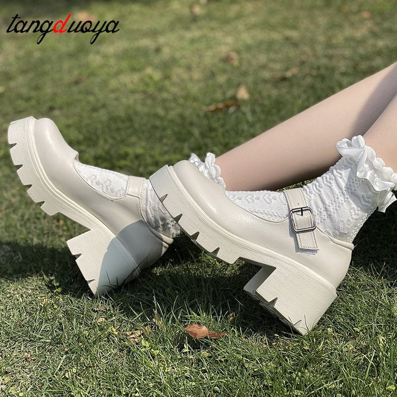 shoes heels mary janes Pumps platform Lolita shoes on heels Women&#39;s shoes Japanese Style Vintage Girls High Heel shoes for women - Executive-Skincare