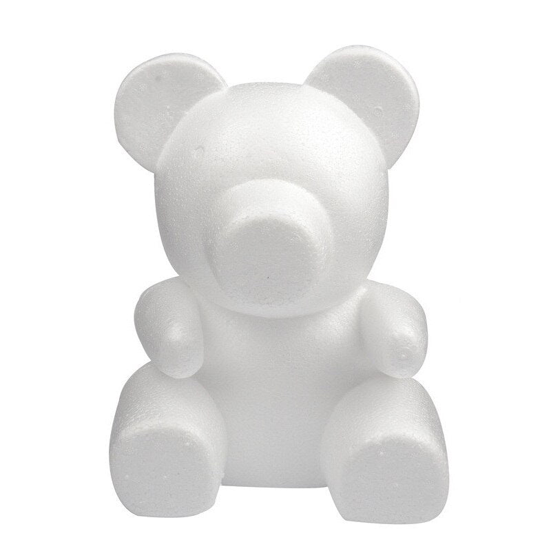 Diy Artificial Flowers Foam Teddy Bear Of Roses Mold 20cm/30cm Handmade Styrofoam Wedding Valentine&#39;s Day Present - Executive-Skincare