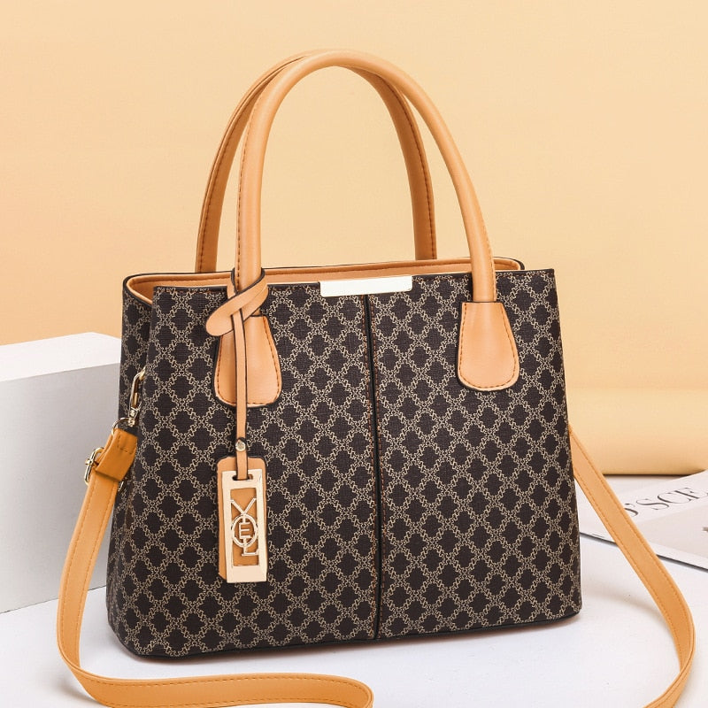 Newposs 2021 Fashion Women Handbags Tassel PU Leather Totes Bag Top-handle Embroidery Bag Shoulder Bag Lady Simple Style - Executive-Skincare