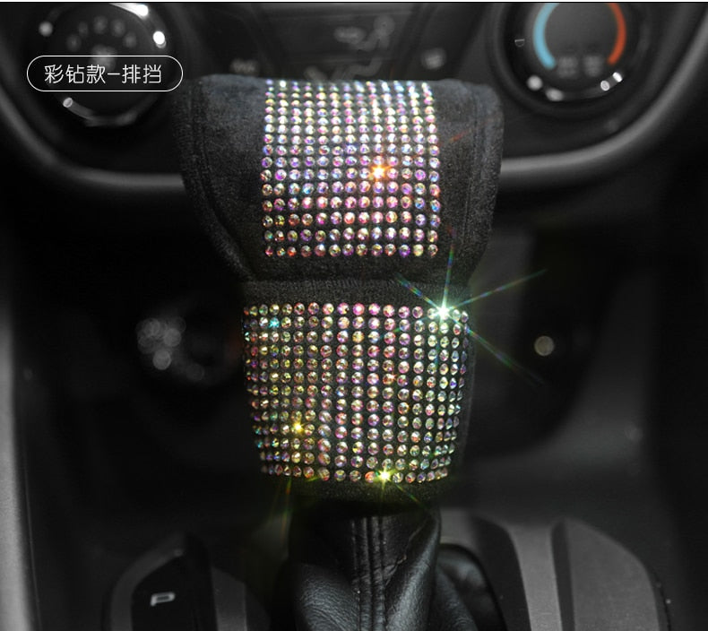 Car Bling Accessories for Woman Interior Set Styling Rhinestone Headrest Pillows Back Support Seat Cushion Pain Relief Sparkly - Executive-Skincare