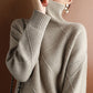 Cashmere sweater women turtleneck sweater turtleneck pullover 100% pure wool  sweater - Executive-Skincare