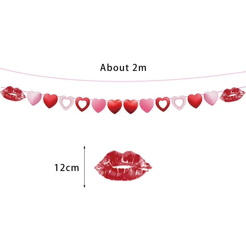 Red Love Valentine Balloons Heart Baloon for Engagement Wedding Decoration I Love You Background Photo Prop Valentines Day Decor - Executive-Skincare