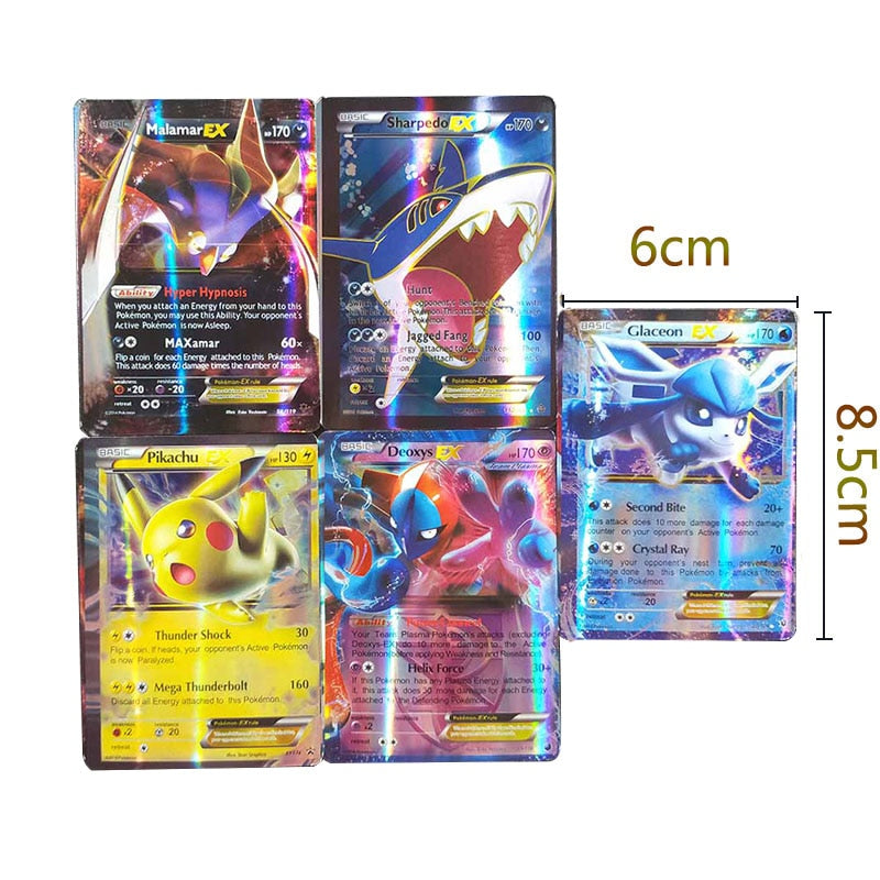 60PCS Pokemon Cards TAKARA TOMY Game VMAX GX EX MEGA English Trading Booster Box Shining Card Kids Collection Battle Toys Gift - Executive-Skincare