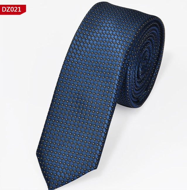 New Men&#39;s Casual Slim Ties Classic Polyester Woven Party Neckties Fashion Plaid Dots Man Neck Tie For Wedding Business Male Tie - Executive-Skincare