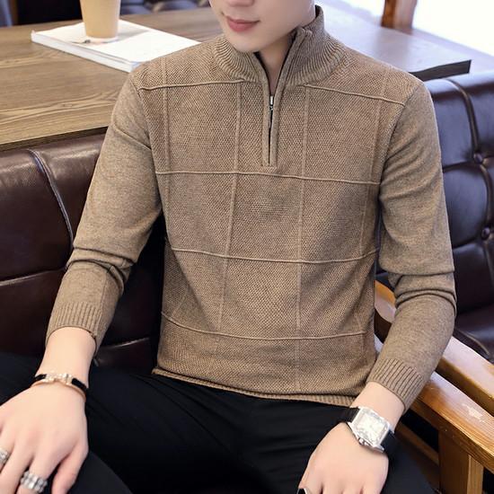 2020 Men&#39;s Sweaters Autumn Winter Warm Cashmere Wool Zipper Pullover Sweaters Man Casual Knitwear Plus Size M-XXXL - Executive-Skincare