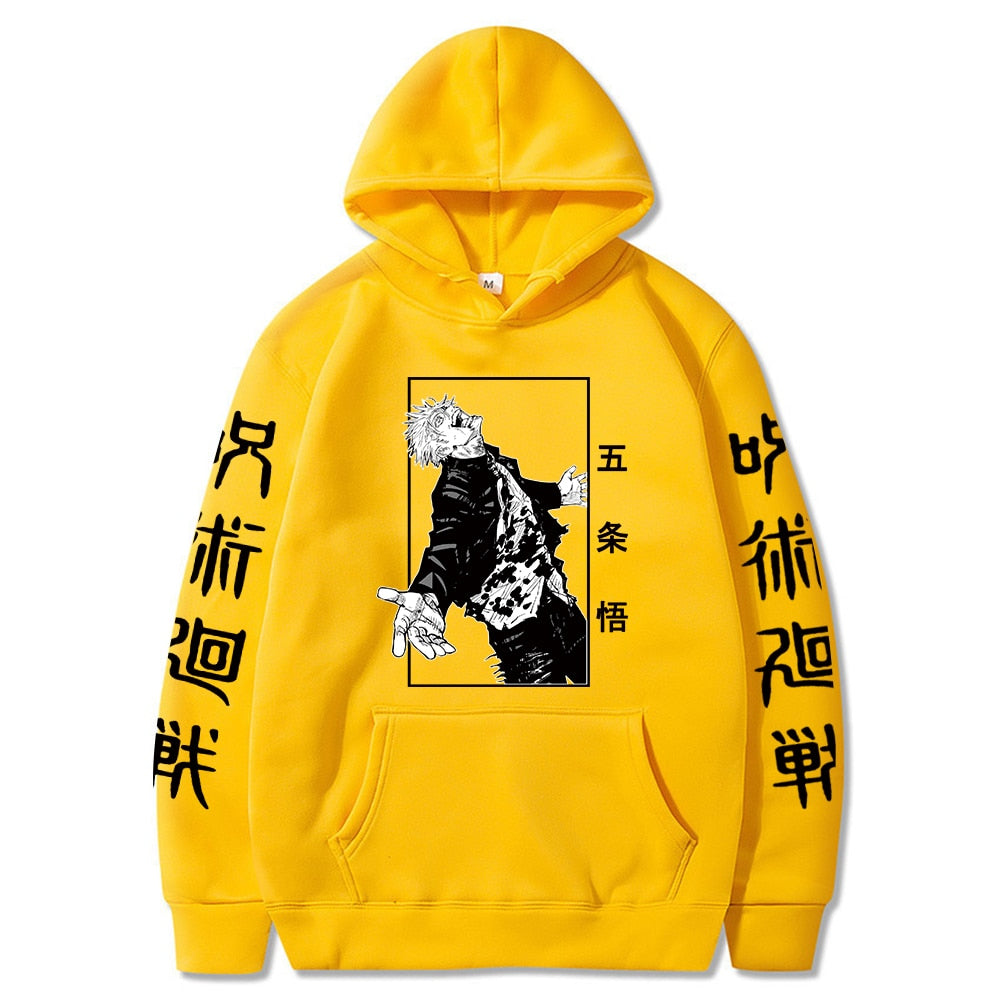 2021 Japanese Anime Hoodies Jujutsu Kaisen Satoru Gojo Graphic Hoodie Sweatshirts Male - Executive-Skincare