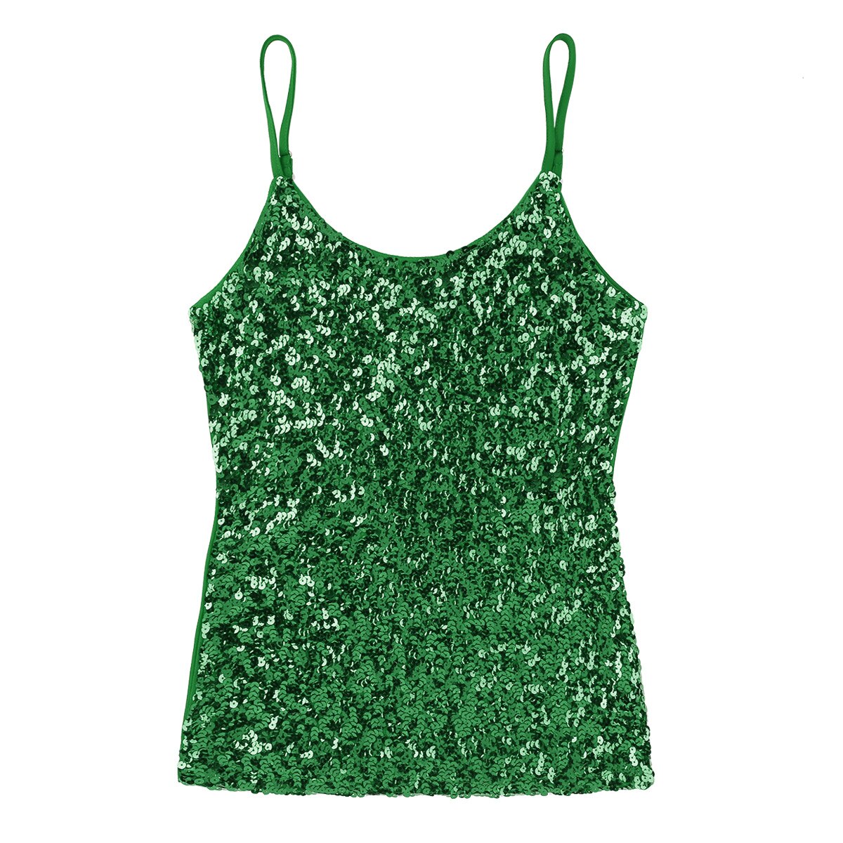 Sequins Women Vest Tops Fashion Shimmer Flashy Embellished Halter Neck Sleeveless Tank Tops for Night Clubwear Stage Performance - Executive-Skincare