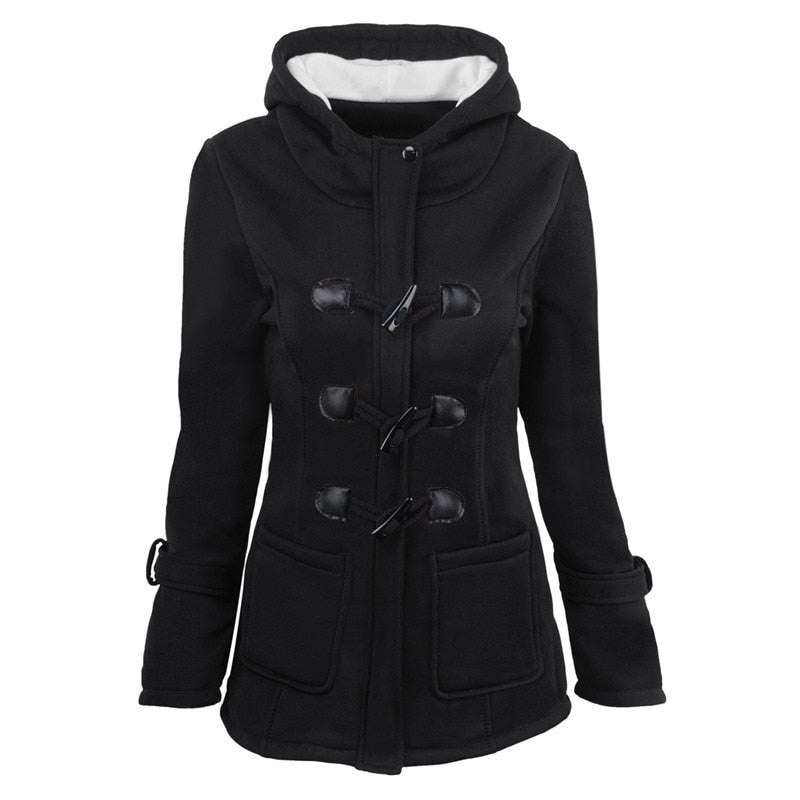 2020 Casual Women Trench Coat Autumn Zipper Hooded Coat Female Long Trench Coat Horn Button Outwear Ladies ToP Pluse Size S-5XL - Executive-Skincare