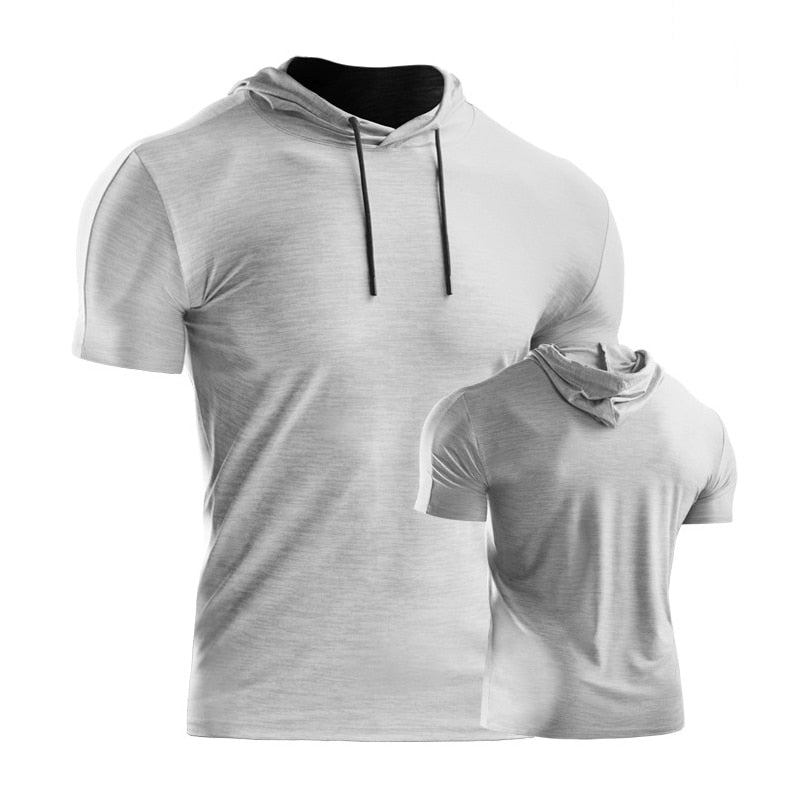 Male Training Shirts Quick Drying Gym Clothing Musculation Sportswear Fitness Running Jackets Rashguards Hoodies ropa deportiva - Executive-Skincare