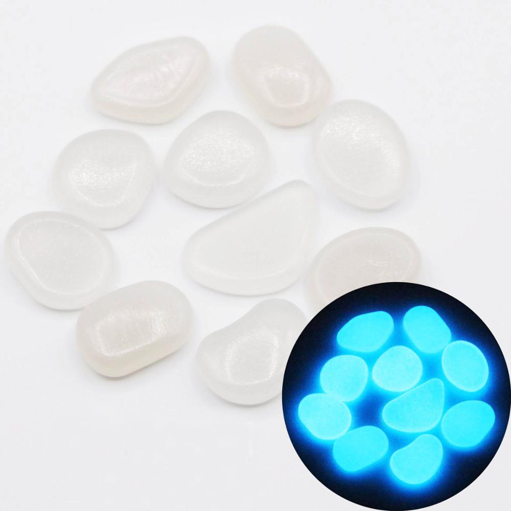 Glow in the Dark Garden Pebbles Glow Stones Rocks for Walkways Garden Path Patio Lawn Garden Yard Decor Luminous Stones 25/50pcs - Executive-Skincare