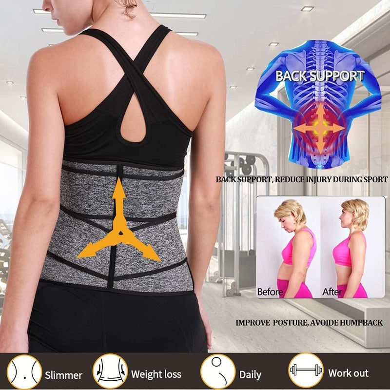 Women Waist Trainer Neoprene Body Shaper Belt Slimming Sheath Belly Reducing Shaper Tummy Sweat Shapewear Workout Shaper Corset - Executive Quality Store