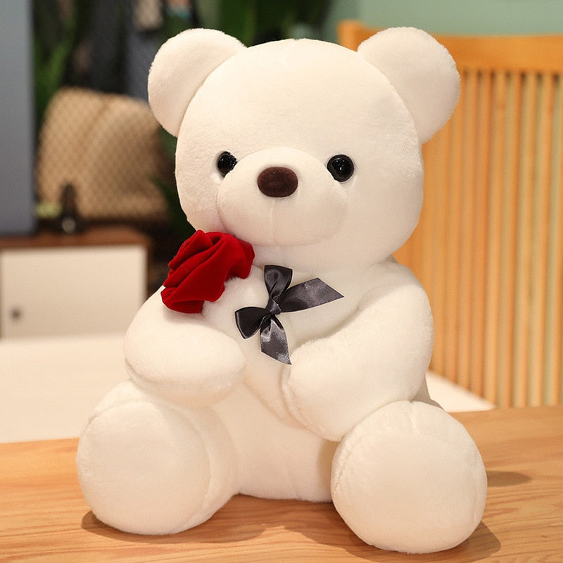 Valentine&#39;s Day Teddy Bear Doll Plush Toy Confession Rose Flower Hug Panda Doll for Girlfriend Worldwide Valentine&#39;s Day gift - Executive-Skincare