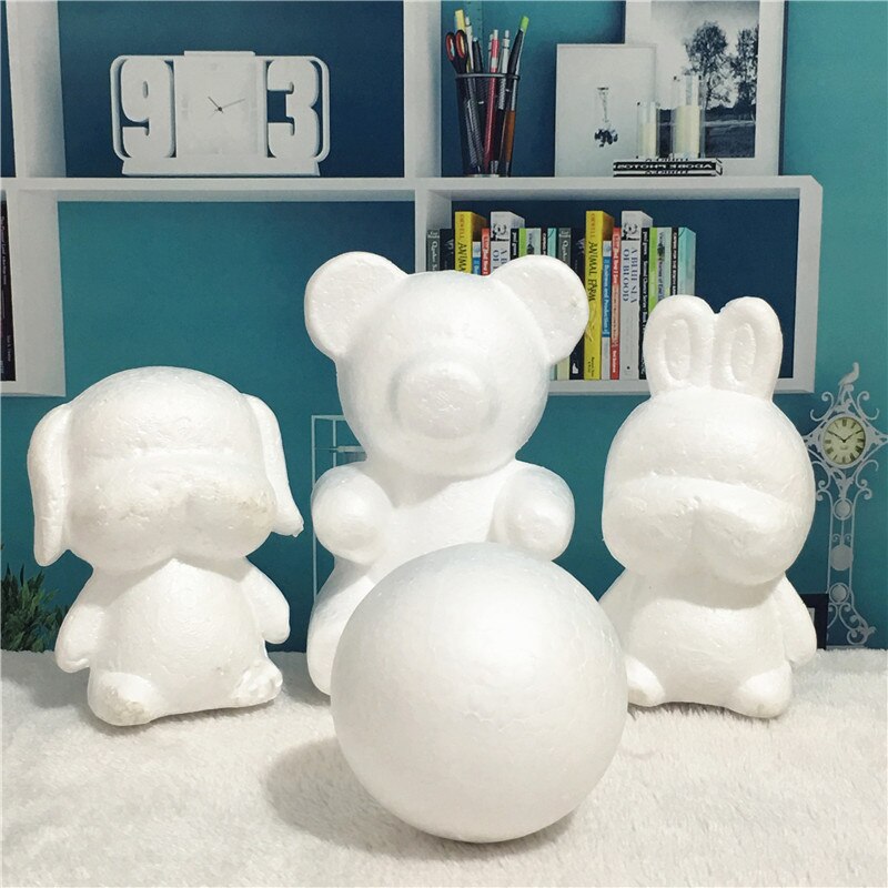 Artificial Flower Rose Bear DIY White Foam Bear Models Teddy For Valentine&#39;s Day Gifts Birthday Party Wedding Decoration Craft - Executive-Skincare