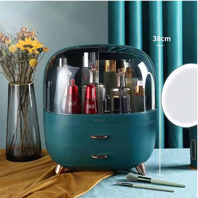 Fashion Big Capacity Cosmetic Storage Box Waterproof Dustproof Bathroom Desktop Beauty Makeup Organizer Skin Care Storage Drawer - Executive-Skincare