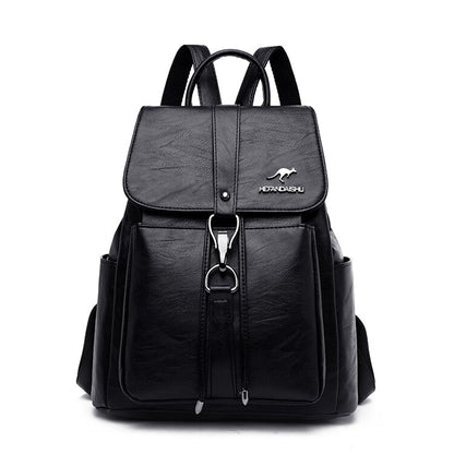 New Luxury Women Backpack Vintage Travel Soft Leather Backpack Large Capacity Bookbag High Quality School Bags for Teenage Girls - Executive-Skincare