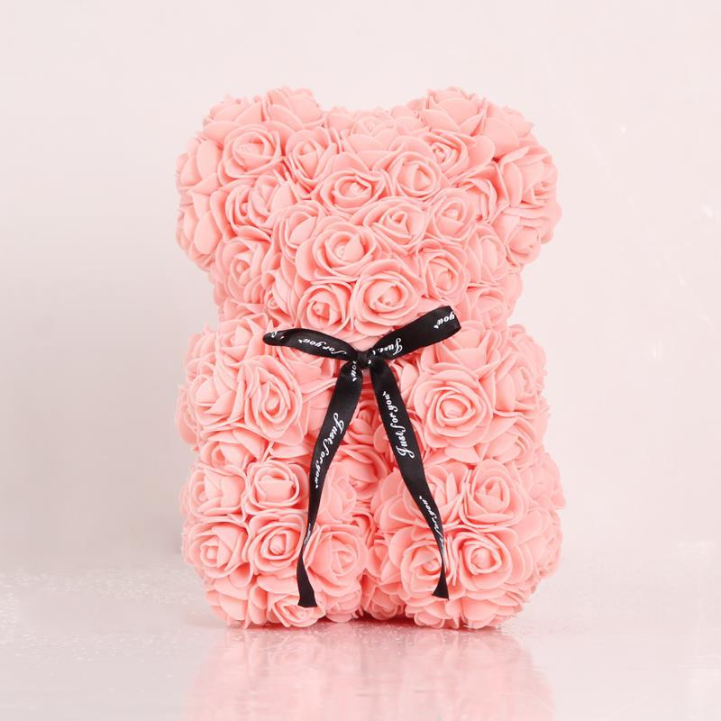 Valentines Day Gift 25Cm Red Rose Teddy Bear Soap Foam Artificial Flower Bea - Executive-Skincare