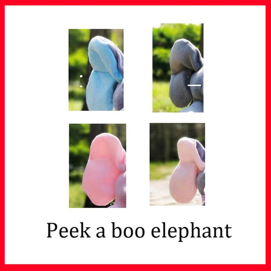 Drop Shipping 30cm Peek a Elephant Stuffed Plush Doll Electric Toy Talking Singing Musical Toy Elephant Play toys for Kids - Executive-Skincare