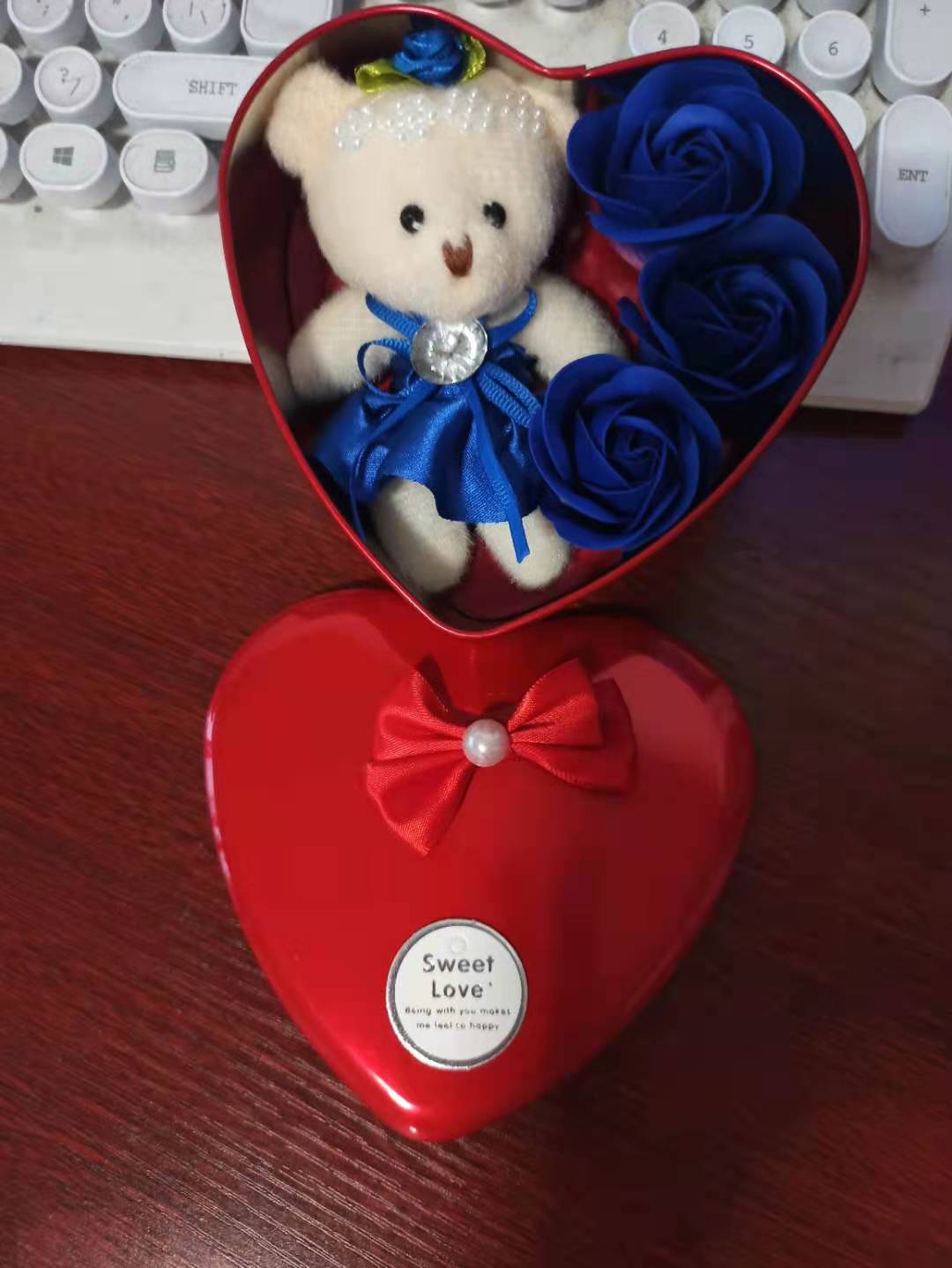 Hot sale Stuffed Animal toys cartoon Teddy Bear plush Doll Heart-Shaped gift box Romantic Wedding Valentine gift - Executive-Skincare