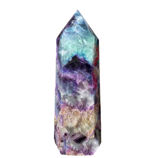 A large Natural Colored Fluorite Crystal Point Natural Crystal Wand - Executive-Skincare