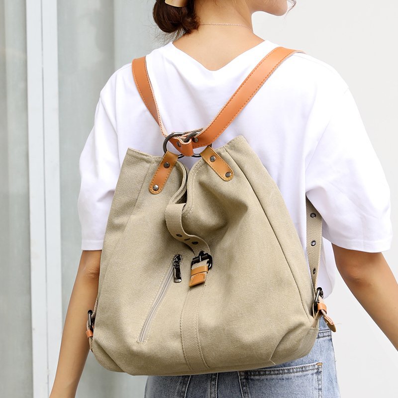 KMFFLY Designer High Capacity Multifunction Canvas Shoulder Crossbody Bags for Women Summer Simple Luxury Brand Travel Handbags - Executive-Skincare