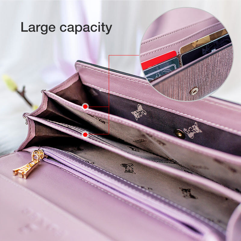 FOXER Women Fashion Valentine  Day Gift Wallet Female Cowhide Clutch Bag Card Holder Lady Luxury Coin Purse Chic Evening Bags - Executive-Skincare