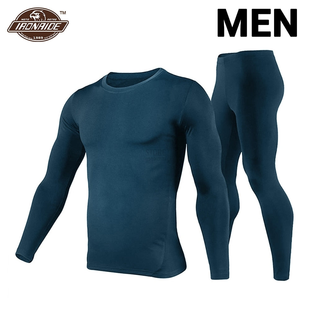 Herobiker Women Fleece Lined Thermal Underwear Set Winter Elastic Motorcycle Skiing Warm Long Johns Shirts &amp; Tops Bottom Suit - Executive-Skincare