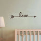 Love Heart Arrow Wall Stickers Art Design Stickers for Living Room Bedroom Home Decoration Wall Decals Glass Stickers Decor PVC - Executive-Skincare