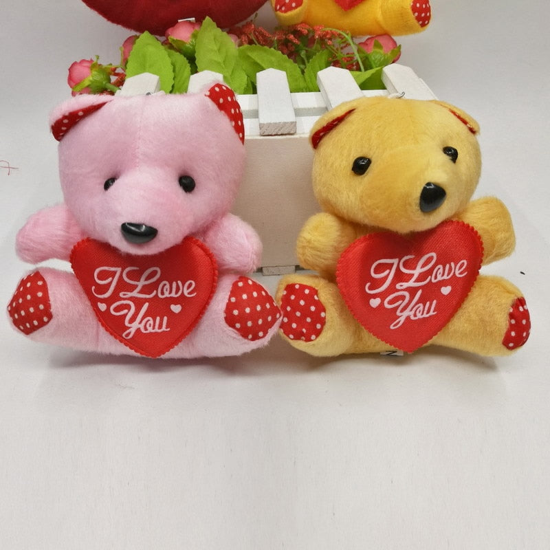 5Pcs Mini Love Soft Teddy Bear Stuffed Animal Plush Toys Bear For Valentine&#39;s Day Gifts Birthday Gifts Mobile phone key pendant - Executive-Skincare