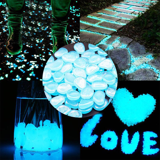 Glow in the Dark Garden Pebbles Glow Stones Rocks for Walkways Garden Path Patio Lawn Garden Yard Decor Luminous Stones 25/50pcs - Executive-Skincare