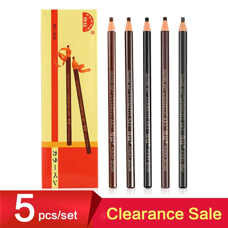 5pcs/Set Eyebrow Pencil Makeup Eyebrow Enhancers Cosmetic Art Waterproof Tint Stereo Types Coloured Beauty Tools Free Shipping - Executive-Skincare