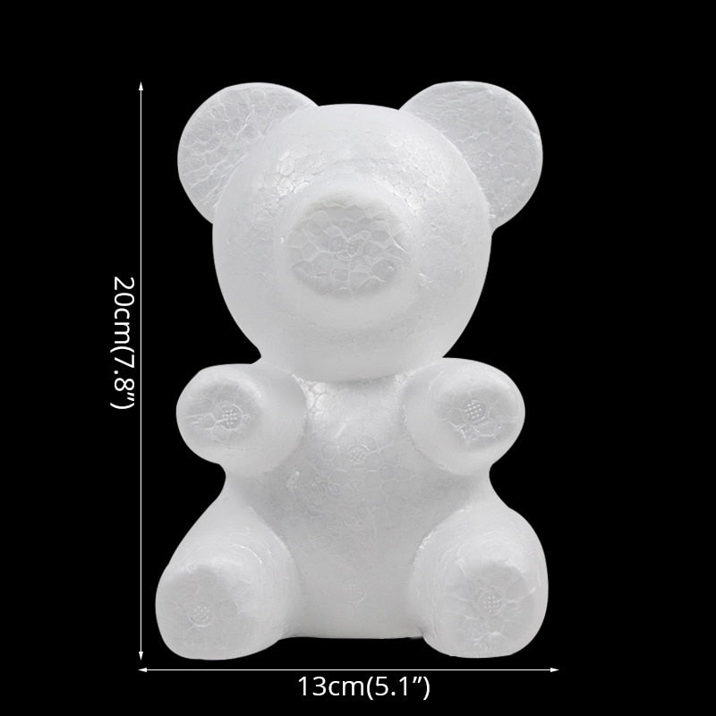 Valentine&#39;s Day Gifts white Foam Bear Mold LED Teddy Rose Bear Artificial Rose Flower For Birthday Party Wedding Decoration - Executive-Skincare