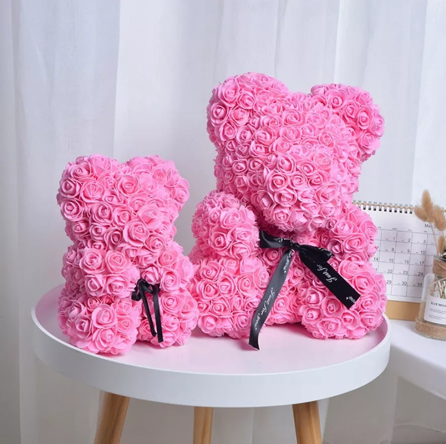 Teddy Bear of Roses Valentine&#39;s Day Present Birthday Gift DIY Handmade Scrapbooking Wedding Home Decoration Foam Mould Wholesale - Executive-Skincare