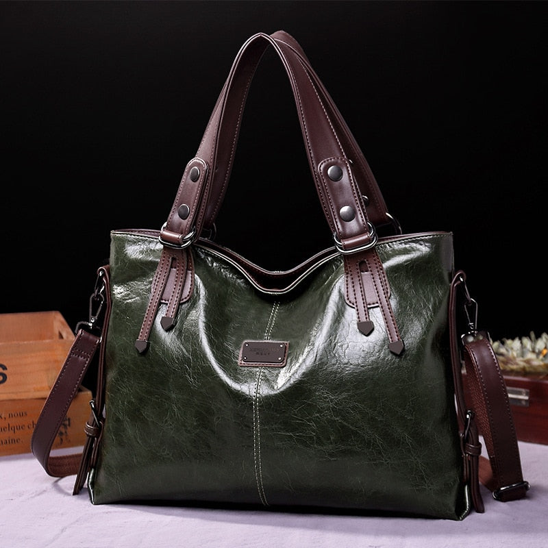 2021 New Fashion Casual Tote Bag Women Handbags Soft Leather Shoulder Bags Vintage Big Capacity Crossbody Hand Bag For Ladies - Executive-Skincare