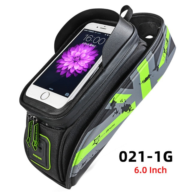 ROCKBROS Below 6.5&quot; Phone Bicycle Bags Waterproof 1.7L Top Tube Handlebar Bag Large Capactity Touch Screen Bike Phone Bag - Executive-Skincare